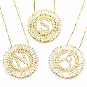 Austrian Crystals Initial Necklace The Tegai